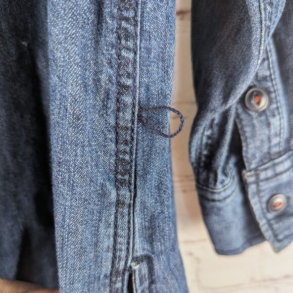 Lands End Long Sleeve Jean Shirt Dress - Size 4/XS - Picture 8 of 10